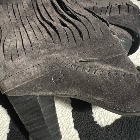 Born Gray Suede Fringe Booties - Picture 7 of 7